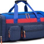 WOOMADA Kids Travel Bag with Shoe & Wet Pockets, Carry On Duffle Bag for Overnight Trips, Sports, School(red:blue)