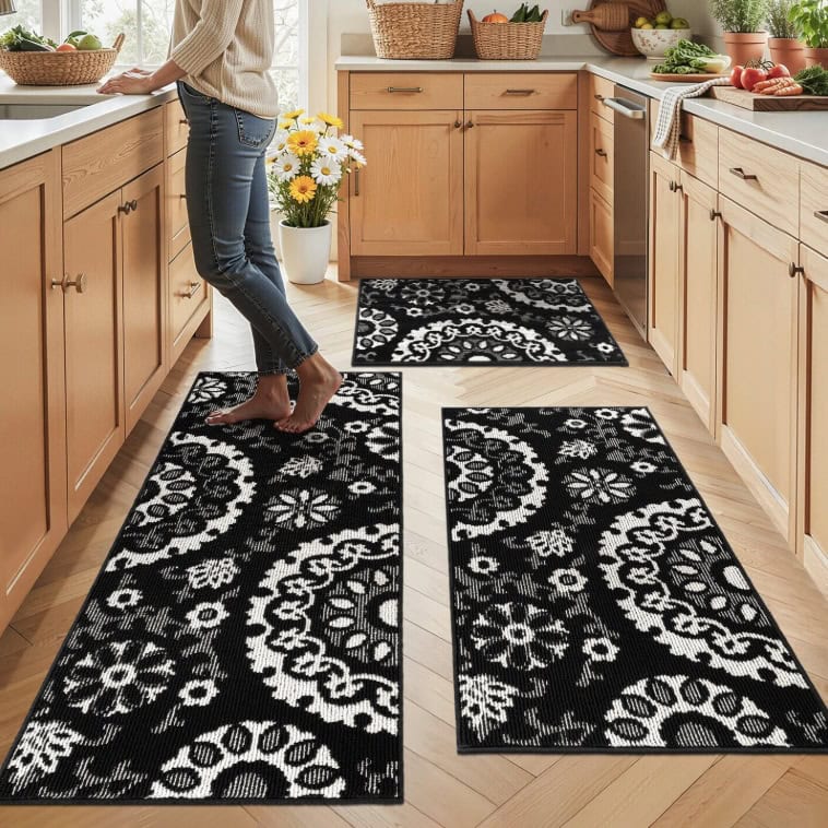 Yamaziot Washable Kitchen Rug Sets of 3 Yamaziot Washable Kitchen Rug Sets of 3