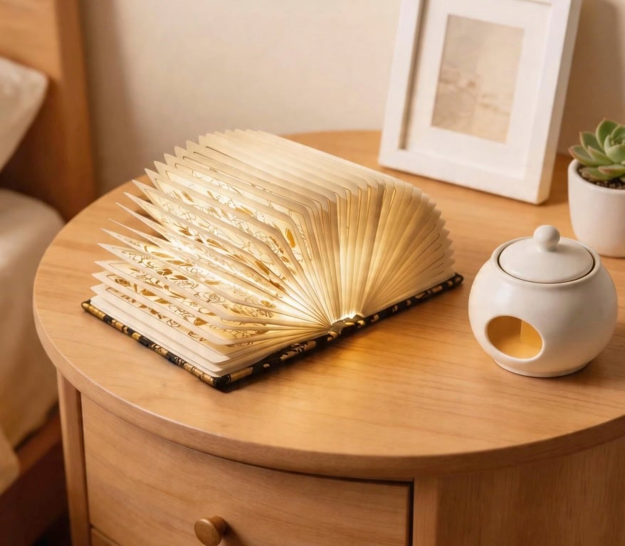 ZBOLE Folding Book Lamp Open