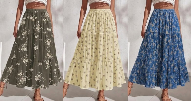 Zeagoo Womens Maxi Skirt