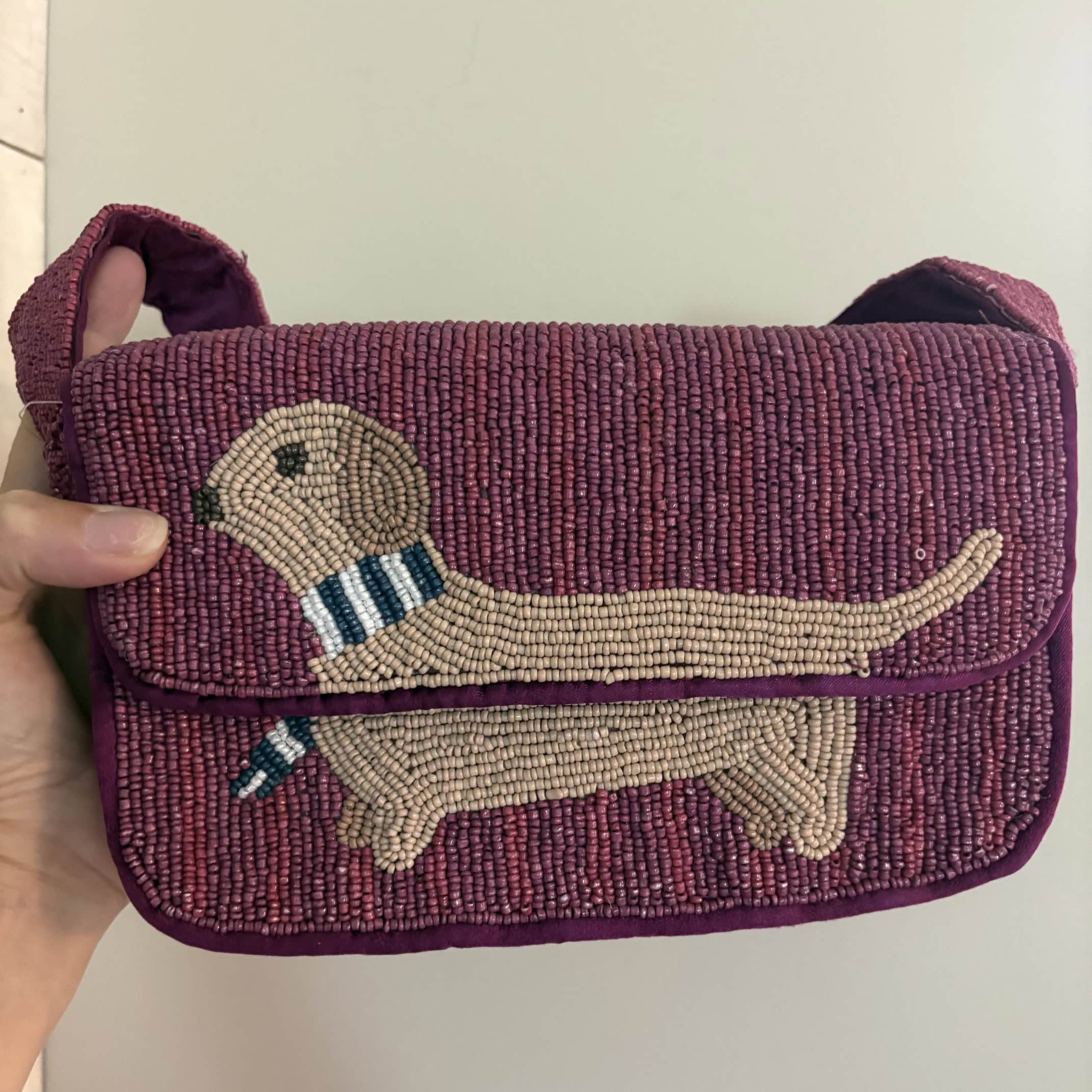 beaded dog purse beaded dog purse