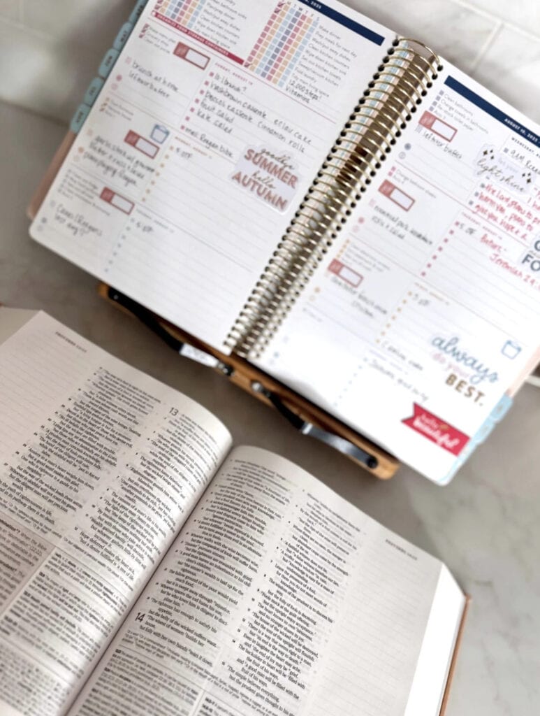bible with planner