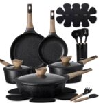 carote 18 piece cookware black