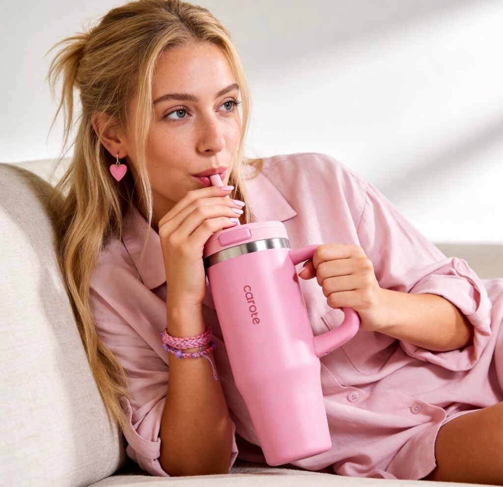 carote tumbler 32 oz pink