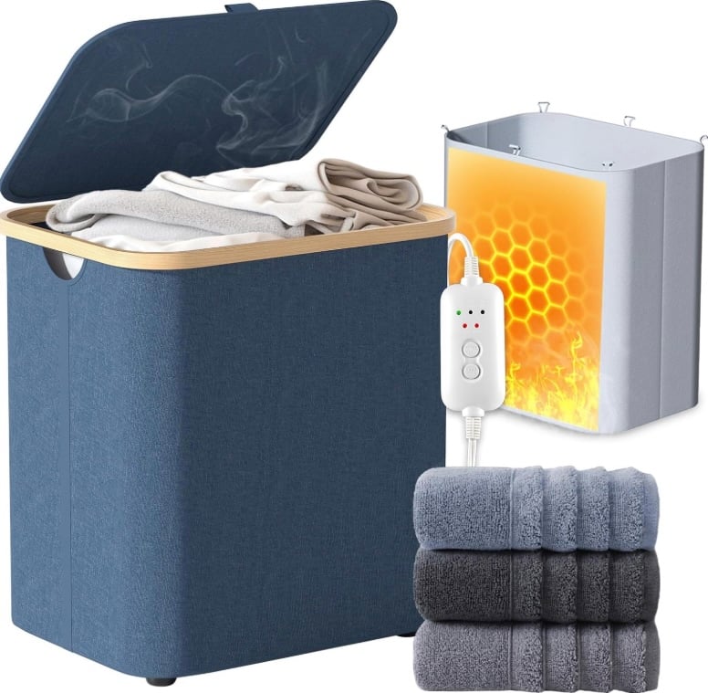 cocozywarm Towel Warmer & Laundry Basket