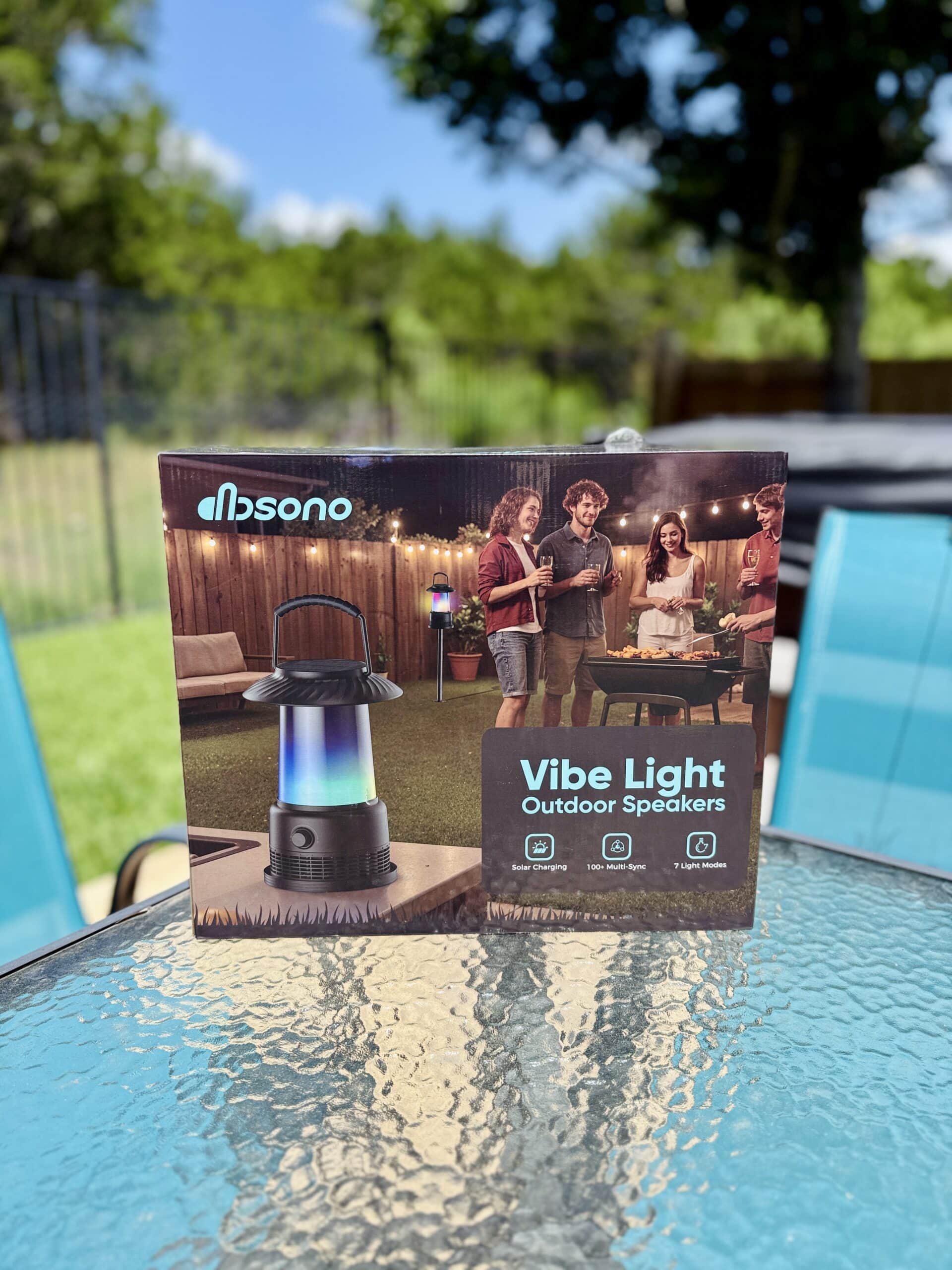 DBsono waterproof outdoor lantern speakers with LED lights