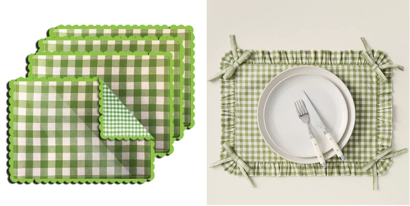 gingham placemat dupe gingham placemat dupe