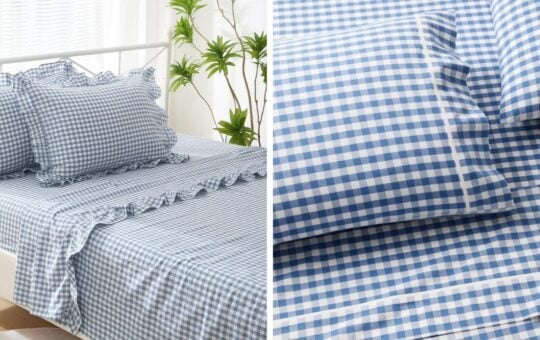 gingham sheet set dupe