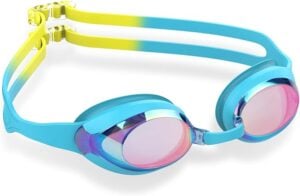 gradient swimming goggles Anti Fog Waterproof Anti UV Clear Vision Water Pool Goggles multi color dark design