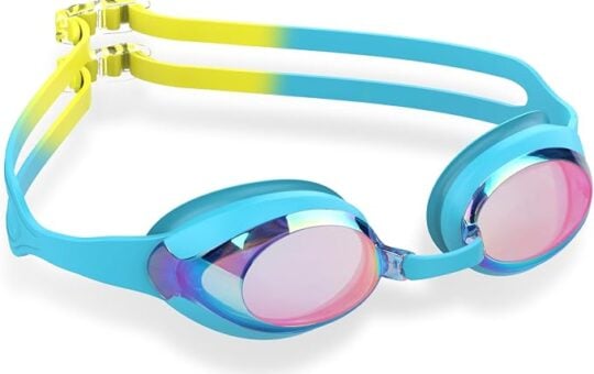 gradient swimming goggles Anti Fog Waterproof Anti UV Clear Vision Water Pool Goggles multi color dark design