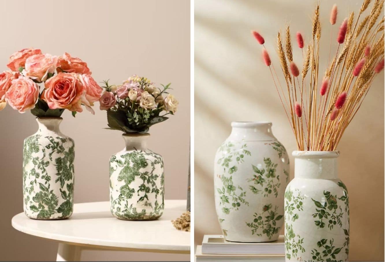green floral vase dupe green floral vase dupe