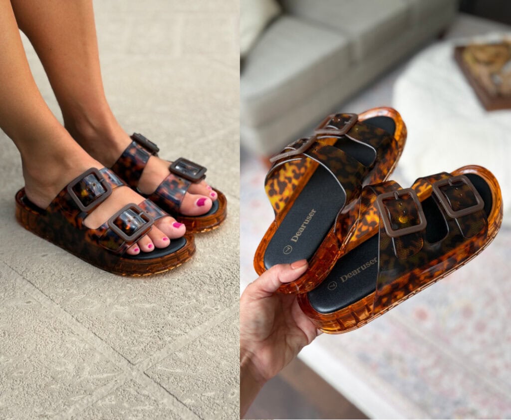 kristen tortoise jelly slides