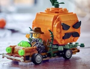 lego jack o lantern pickup truck