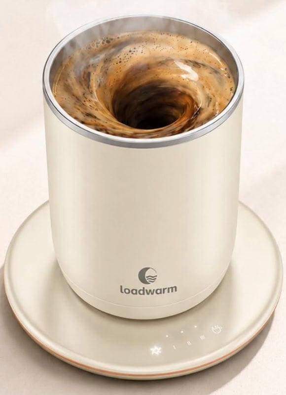 loadwarm Self Heated Stirring Coffee Mug