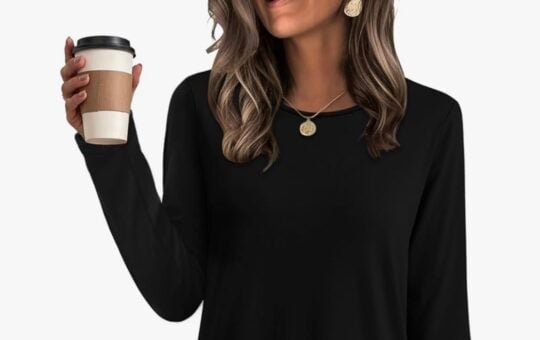 long sleeve tunic top ofeefan