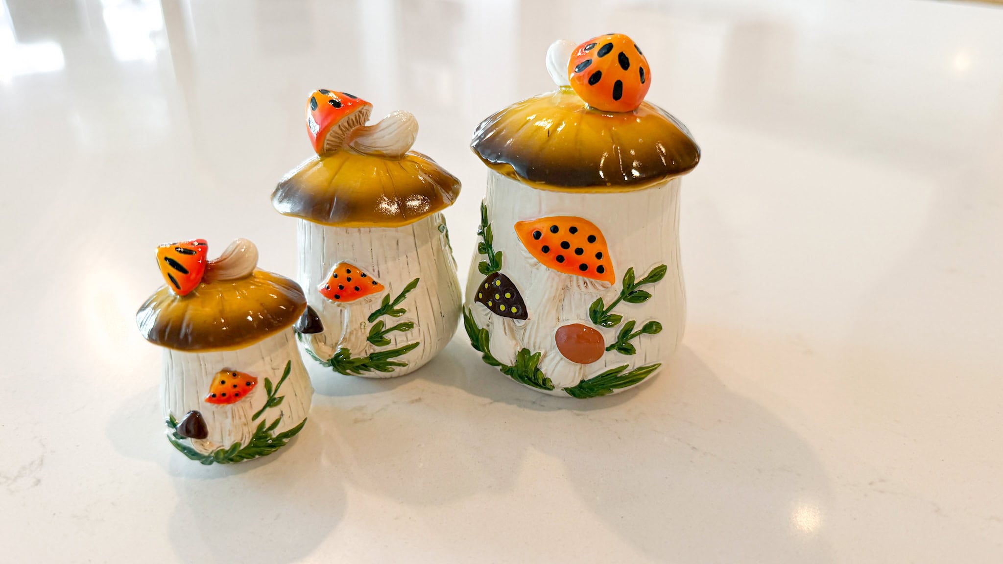 mushroom canister pyrex etsy