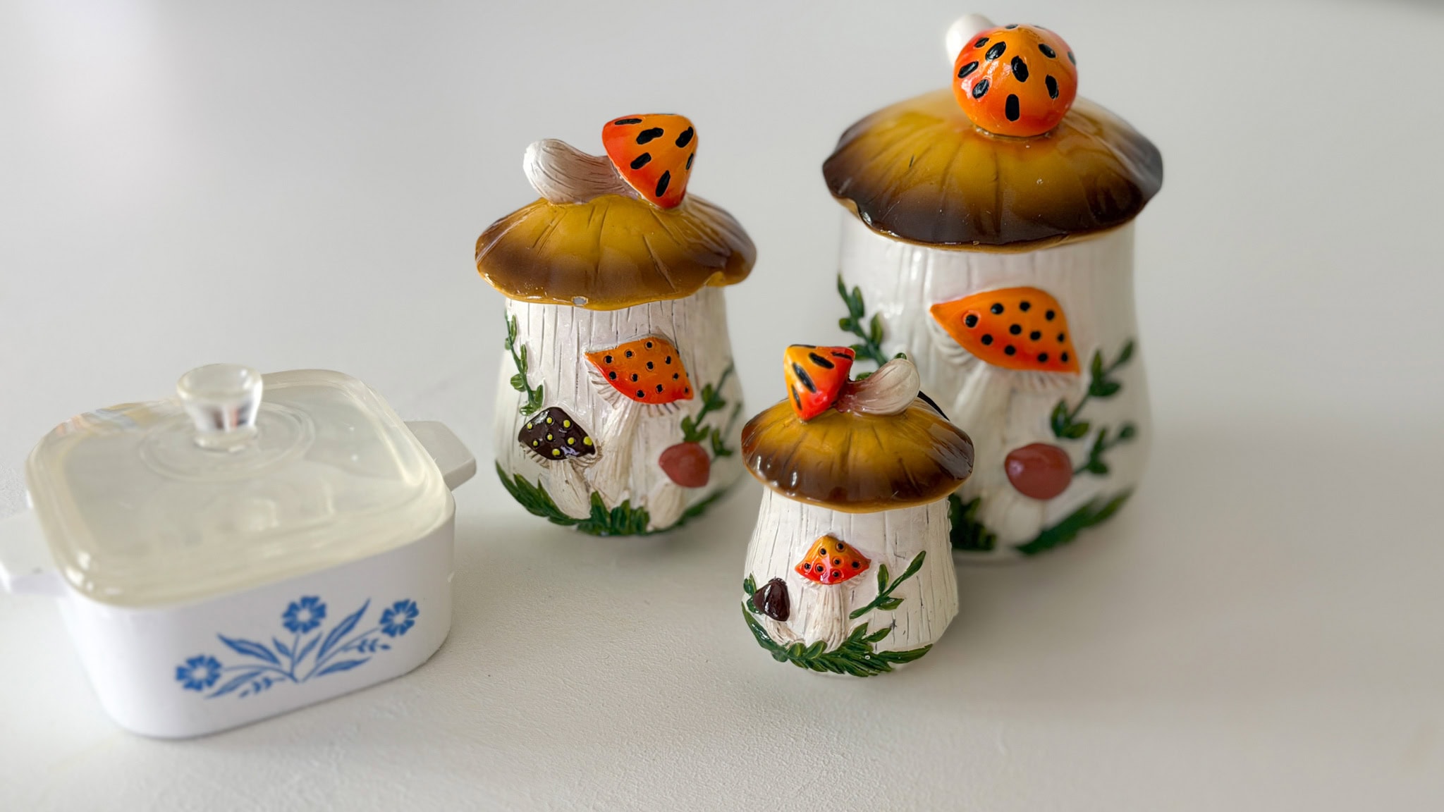 mushroom canister pyrex