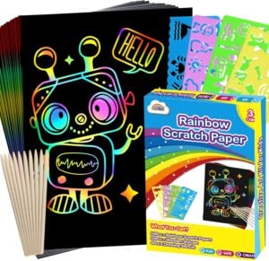 rainbow scratch art