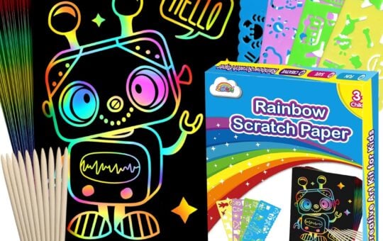 rainbow scratch art