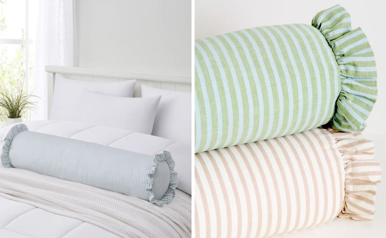 ruffle bolster pillow dupe ruffle bolster pillow dupe