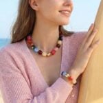 sefsnom Chunky Beaded Necklace