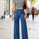 sidefeel button jeans
