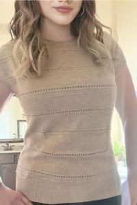 tan sweater
