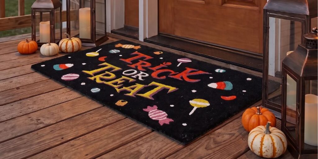 trick or treat doormat