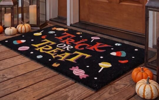 trick or treat doormat