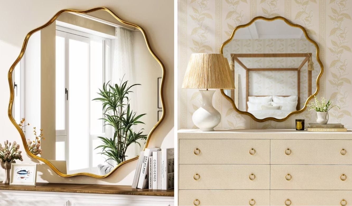 wavy gold mirror dupe wavy gold mirror dupe