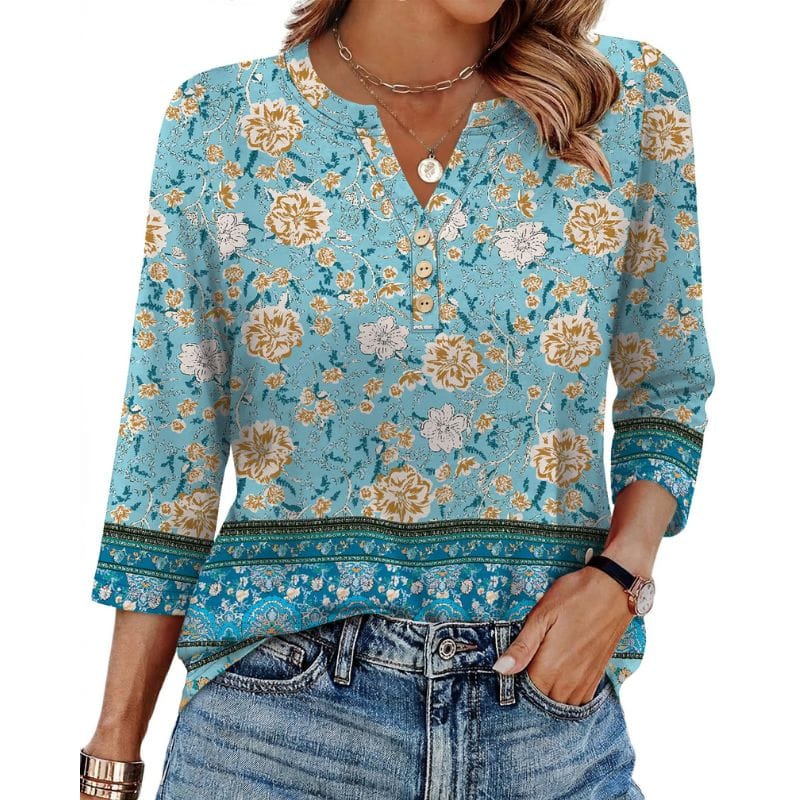 womens top with 3/4 sleeves