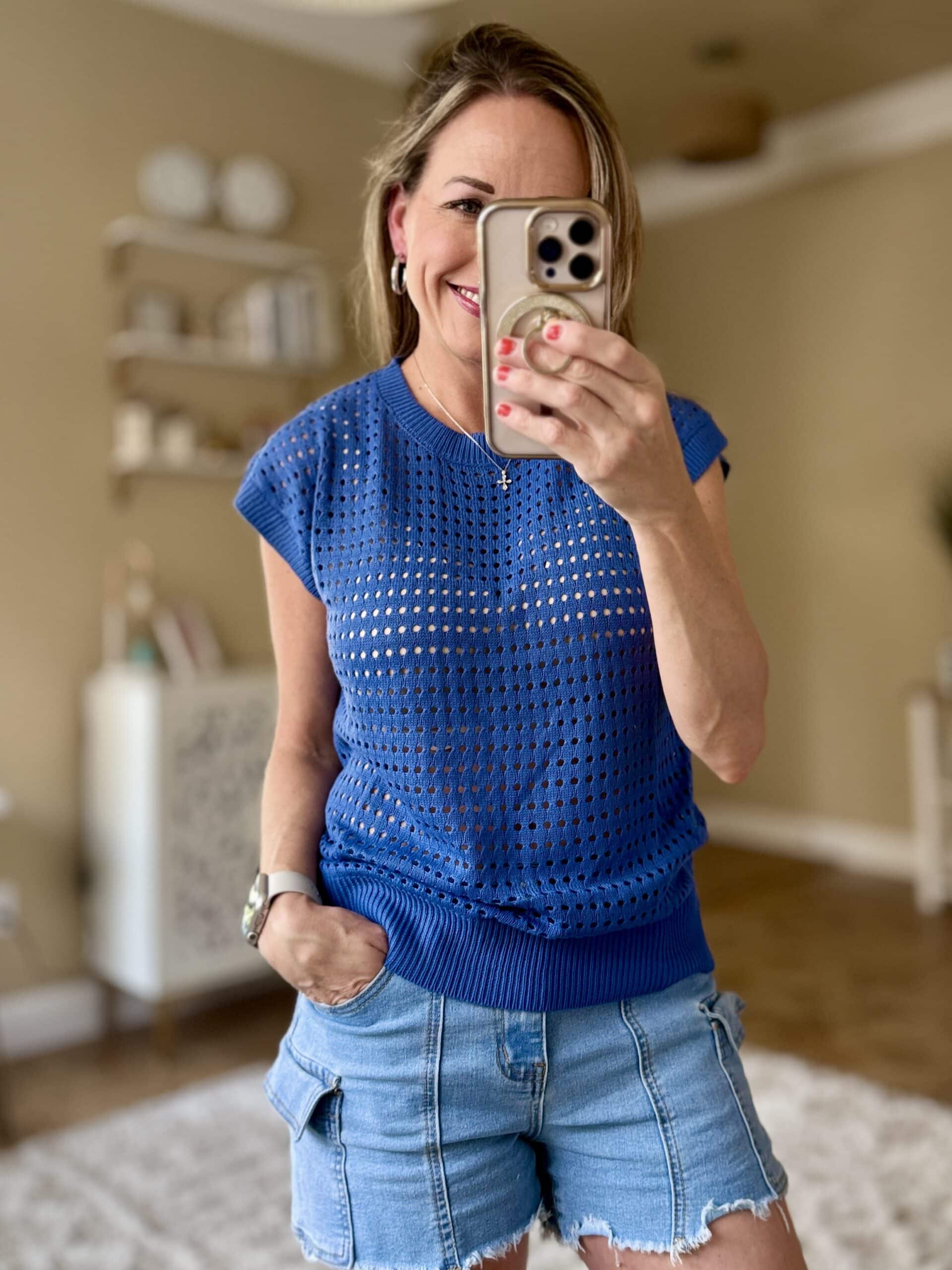 zeagoo blue top