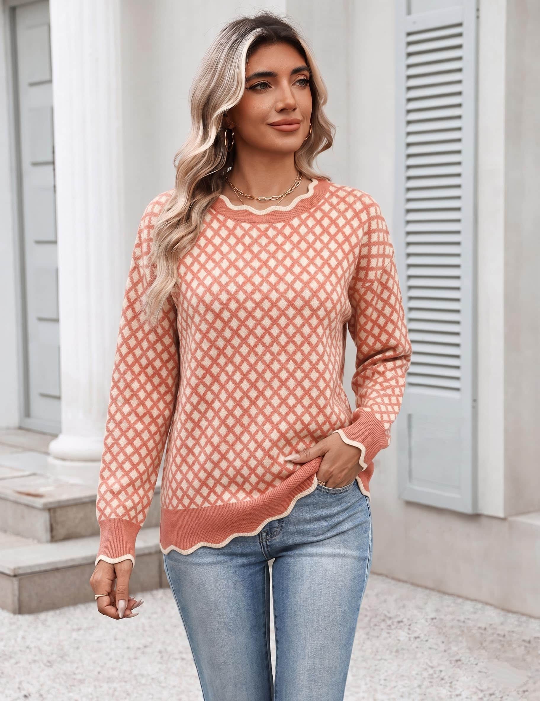 zeagoo pink sweater