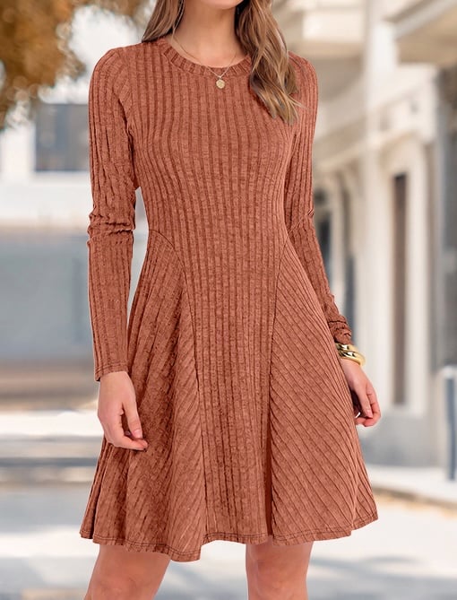 ANRABESS Women's Long Sleeve Mini Sweater Fall Dress ANRABESS Women's Long Sleeve Mini Sweater Fall Dress
