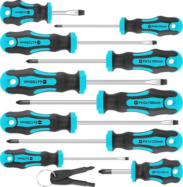 Amartisan 10 Piece Magnetic Screwdrivers Set