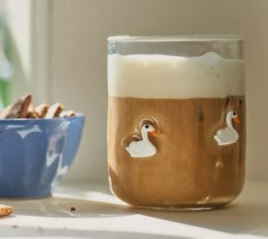 Anthropologie Swan Icon Juice Glass