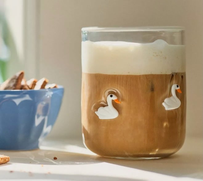 Anthropologie Swan Icon Juice Glass