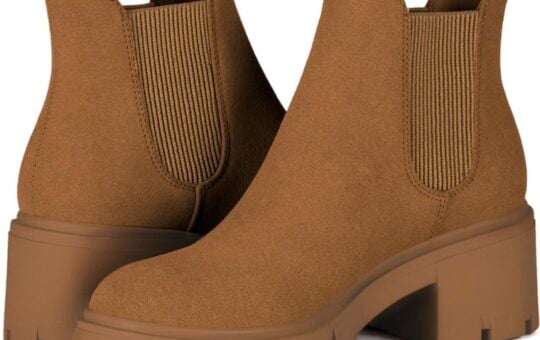 Athlefit Women's Slip on Chelsea Ankle Boots