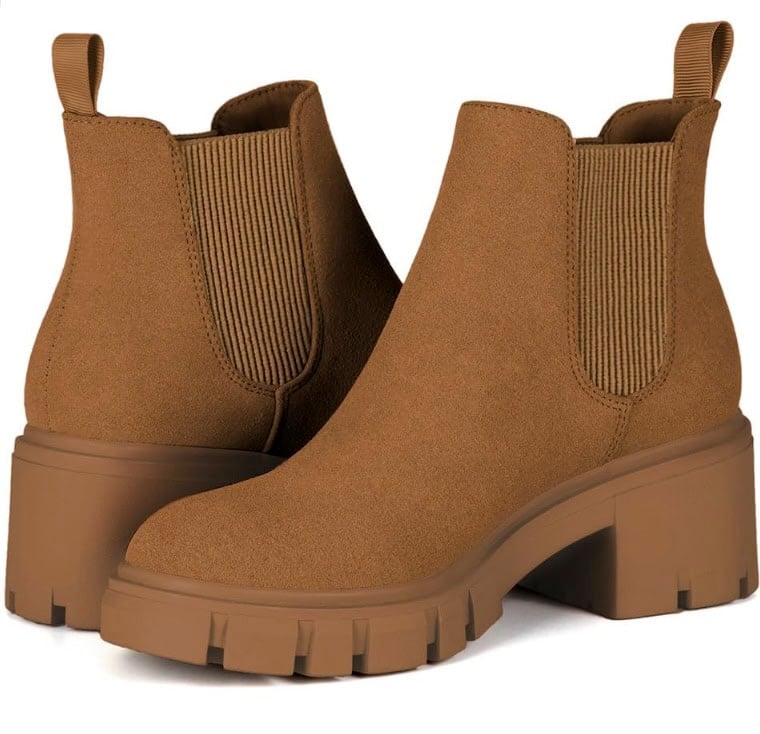 Athlefit Women's Slip on Chelsea Ankle Boots Athlefit Women's Slip on Chelsea Ankle Boots