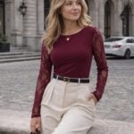 BTFBM Lace Long Sleeve Top