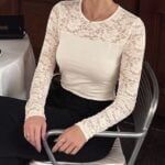BTFBM Long Sleeve Lace Top Shirt