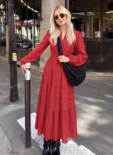 BTFBM Women's Fall Long Sleeve Dress