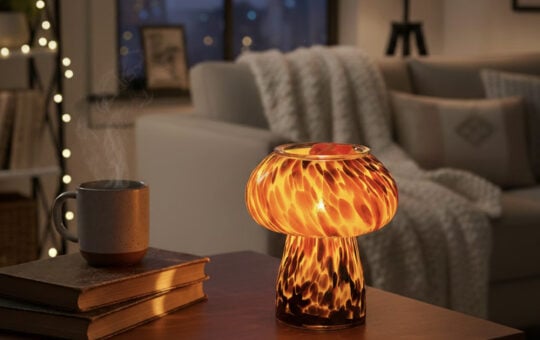 Better Homes & Gardens Fragrance Wax Melt Warmer Warmer, Dark Tortoise Mushroom