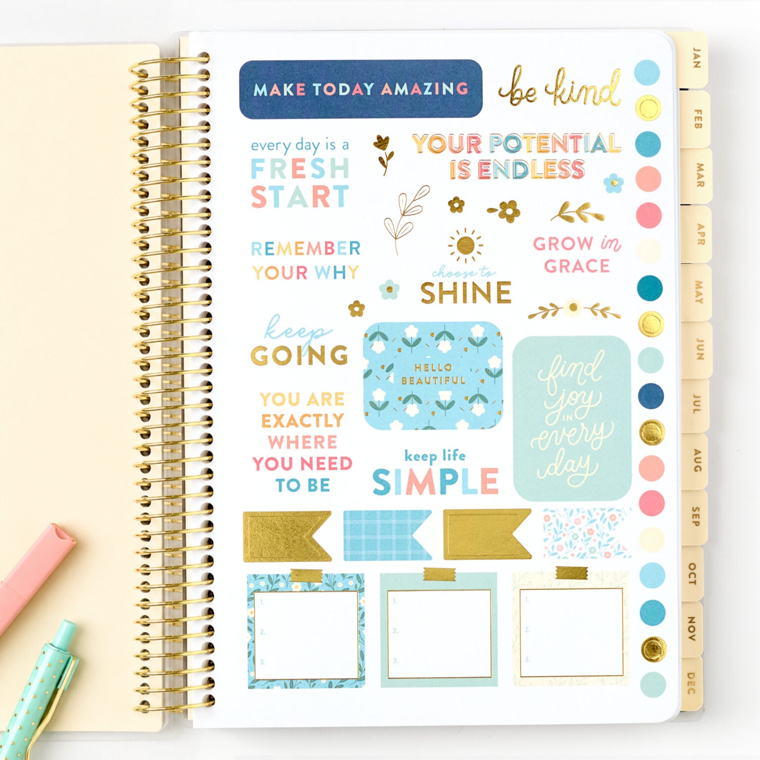 Blue Floral Home Planner 2027 PAGES 001 CREAM