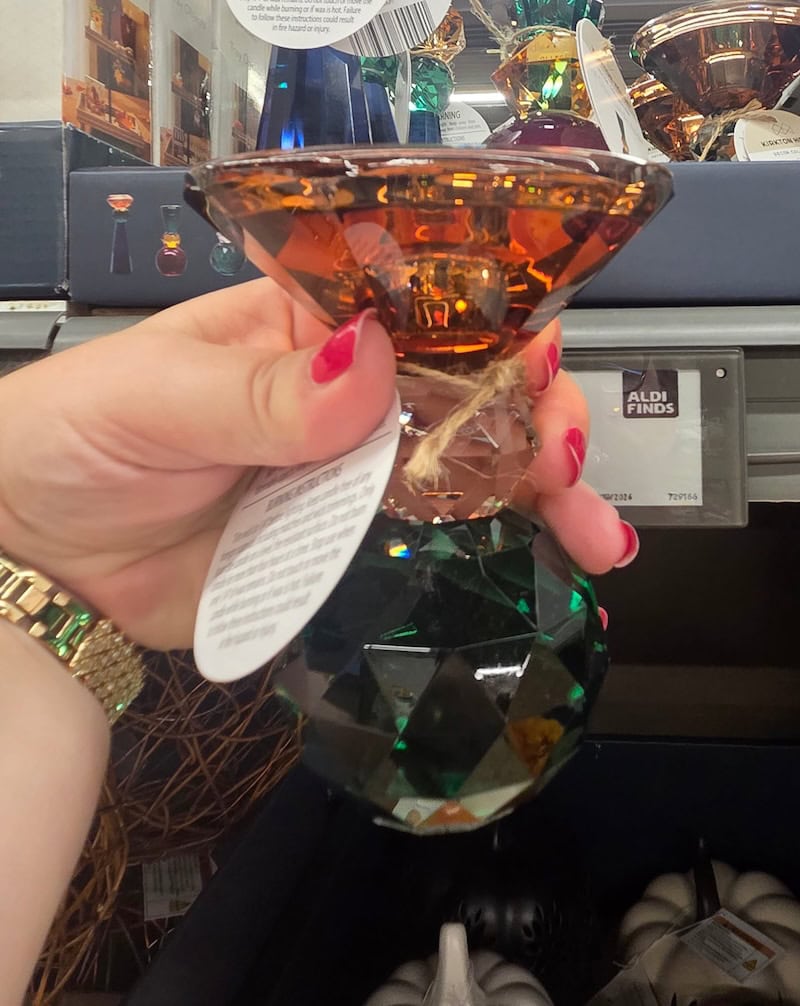 Cut Glass Candle Holder 2