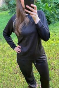 Ekoauer Black Wide Leg Lounge Set Nicole