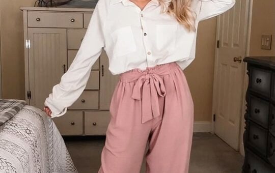 FREEOAK Womens Wide Leg Business Pants