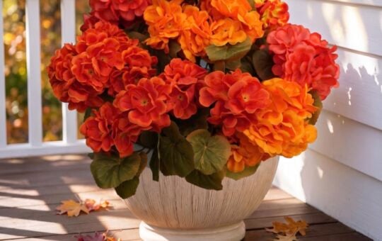 FULLMUSIC Artificial Geranium Flowers