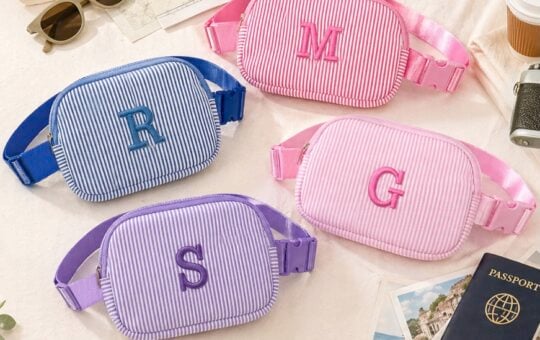 Fohufo Initial Fanny Pack Belt Bag