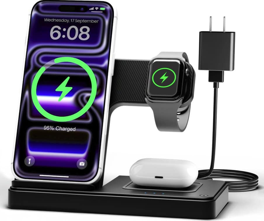 GETPALS Wireless Charger iPhone Charging Station for Apple Multiple Devices